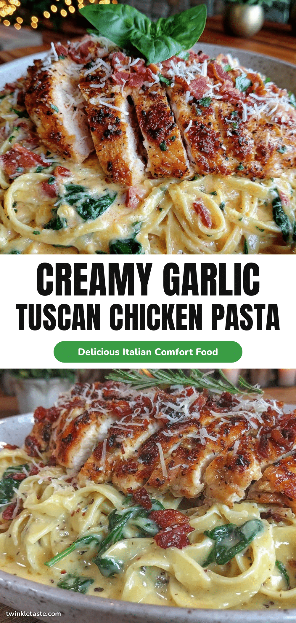creamy tuscan chicken pasta recipe