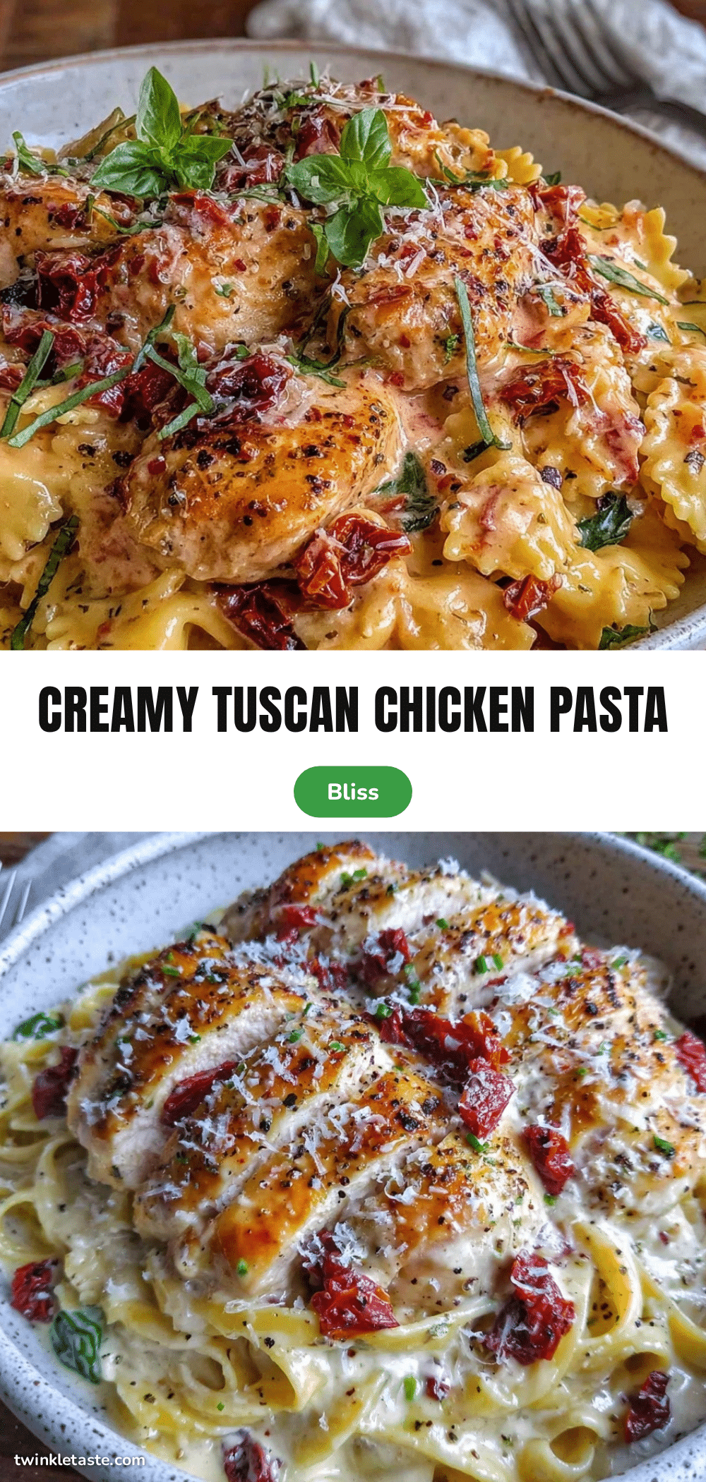 creamy tuscan chicken pasta recipe
