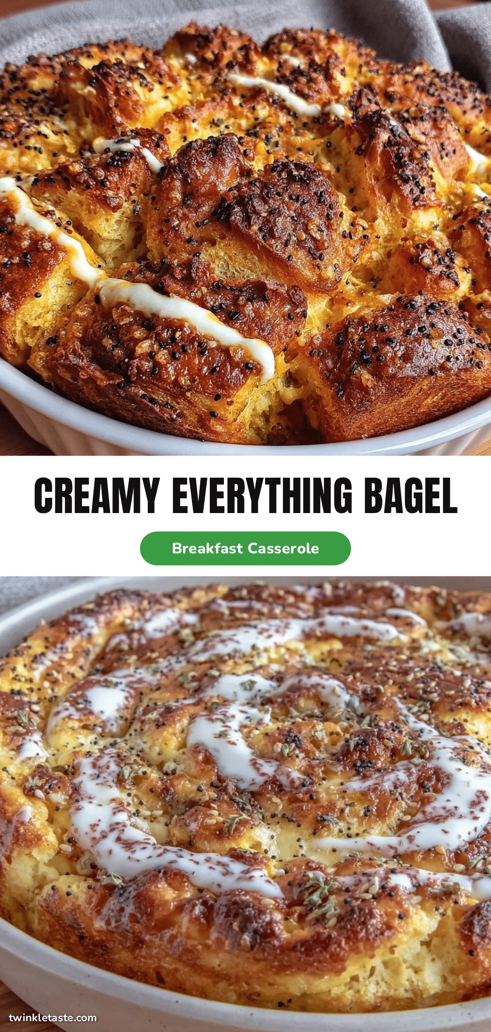 crispy everything bagel breakfast casserole recipe