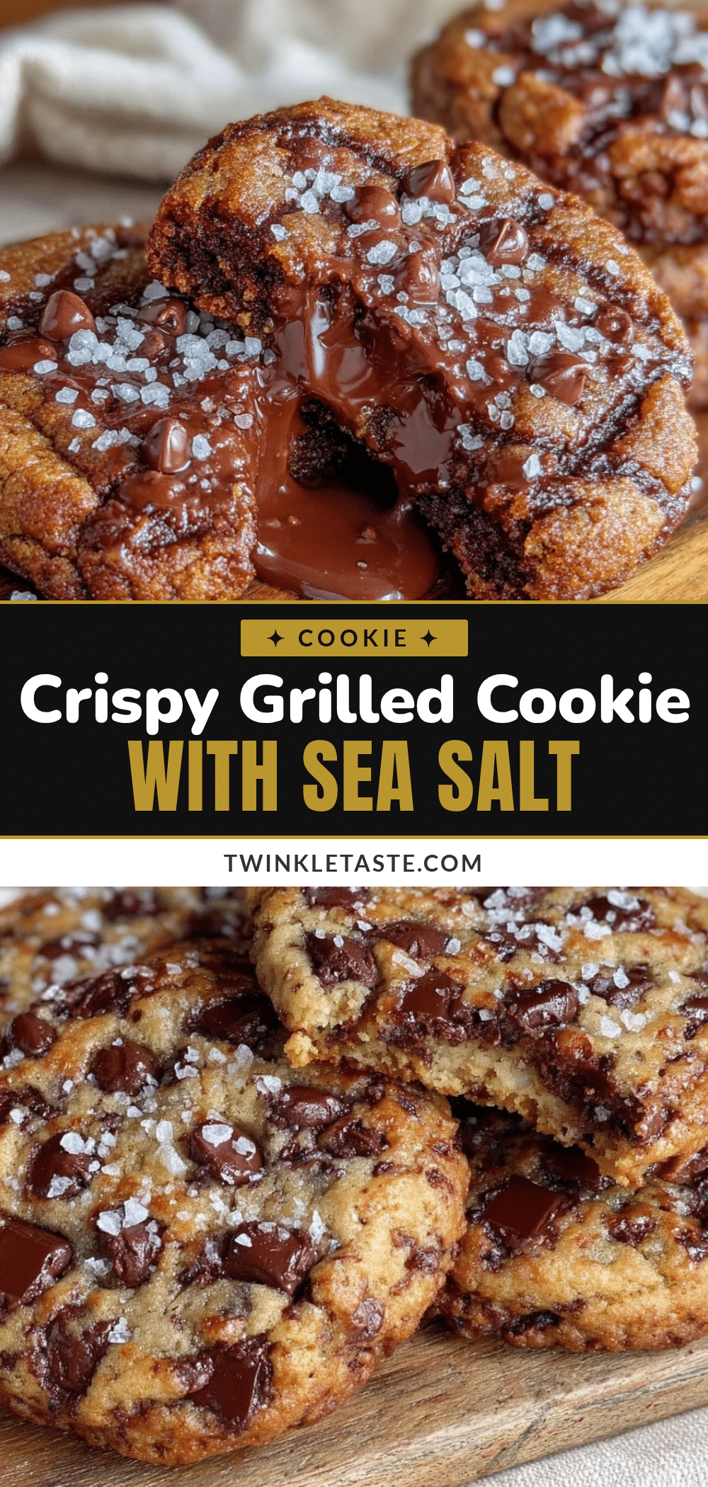 crispy grilled cookie with sea salt finish recipe