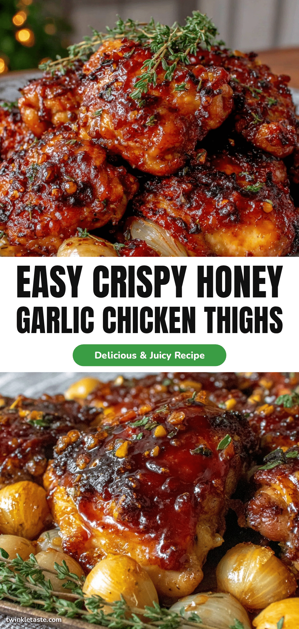 crispy sheet pan honey garlic chicken thighs recipe