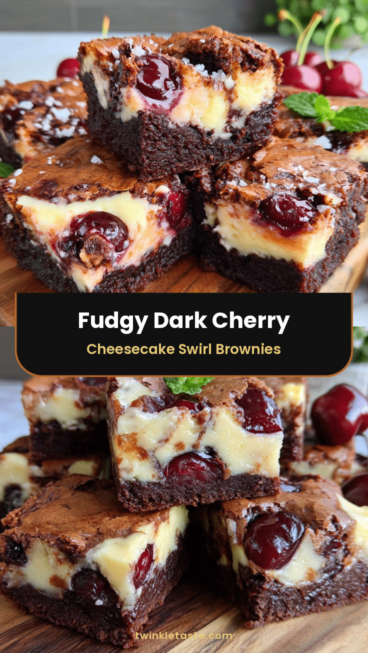 dark cherry cheesecake swirl brownies recipe