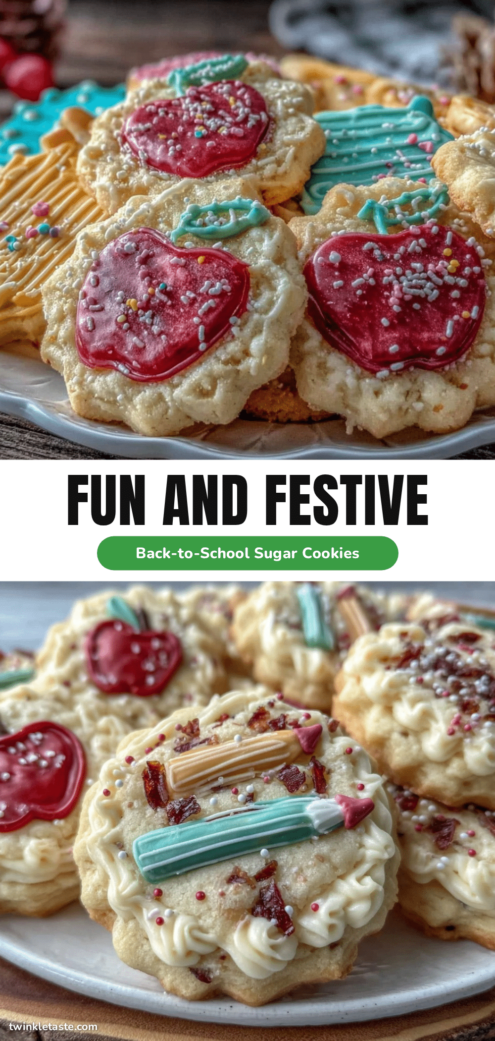 decorated back-to-school sugar cookies recipe