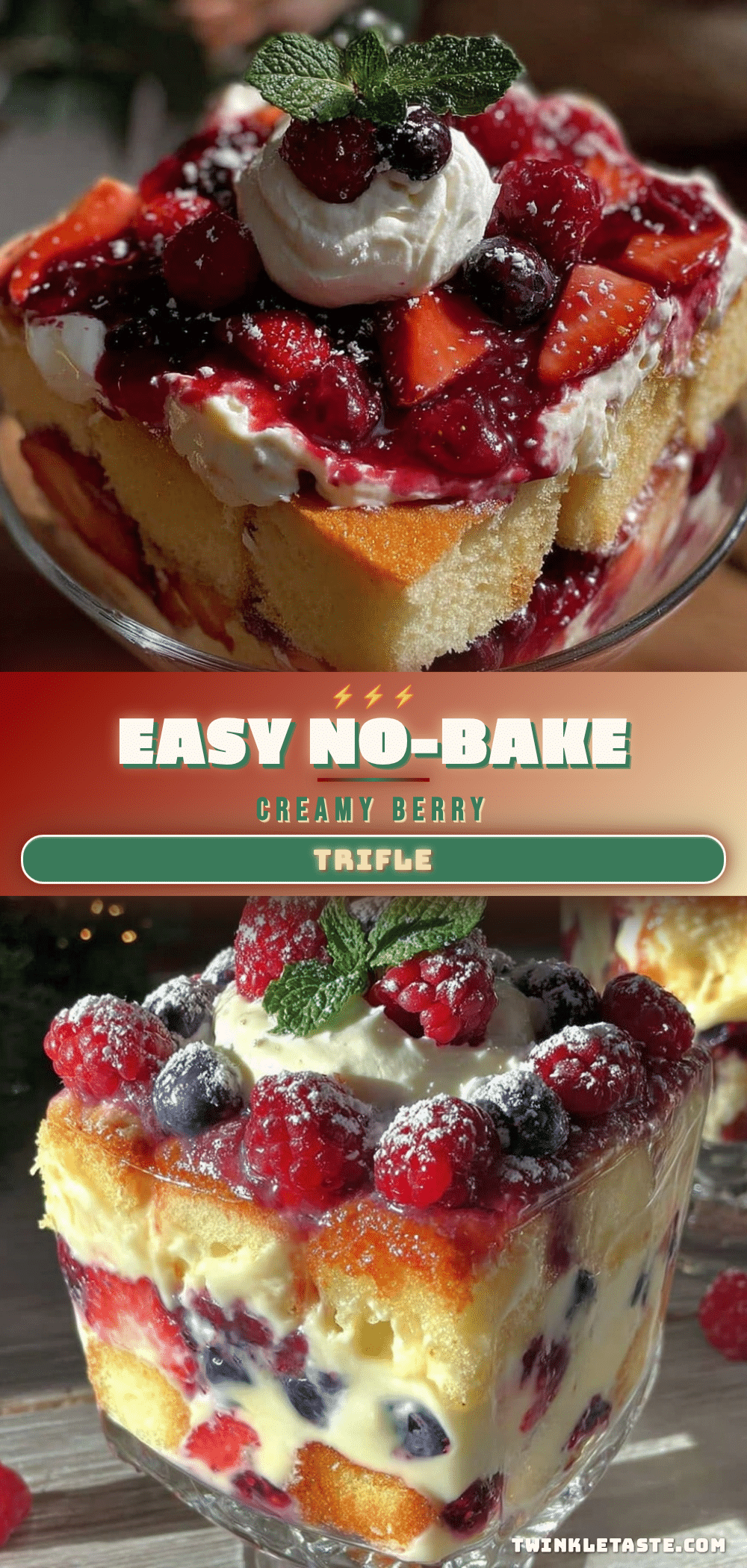 Easy No-Bake Berry Trifle recipe