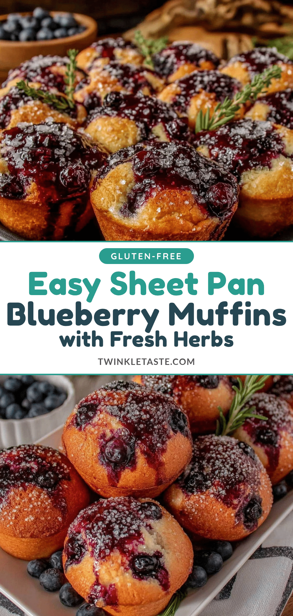 easy sheet pan blueberry muffins recipe