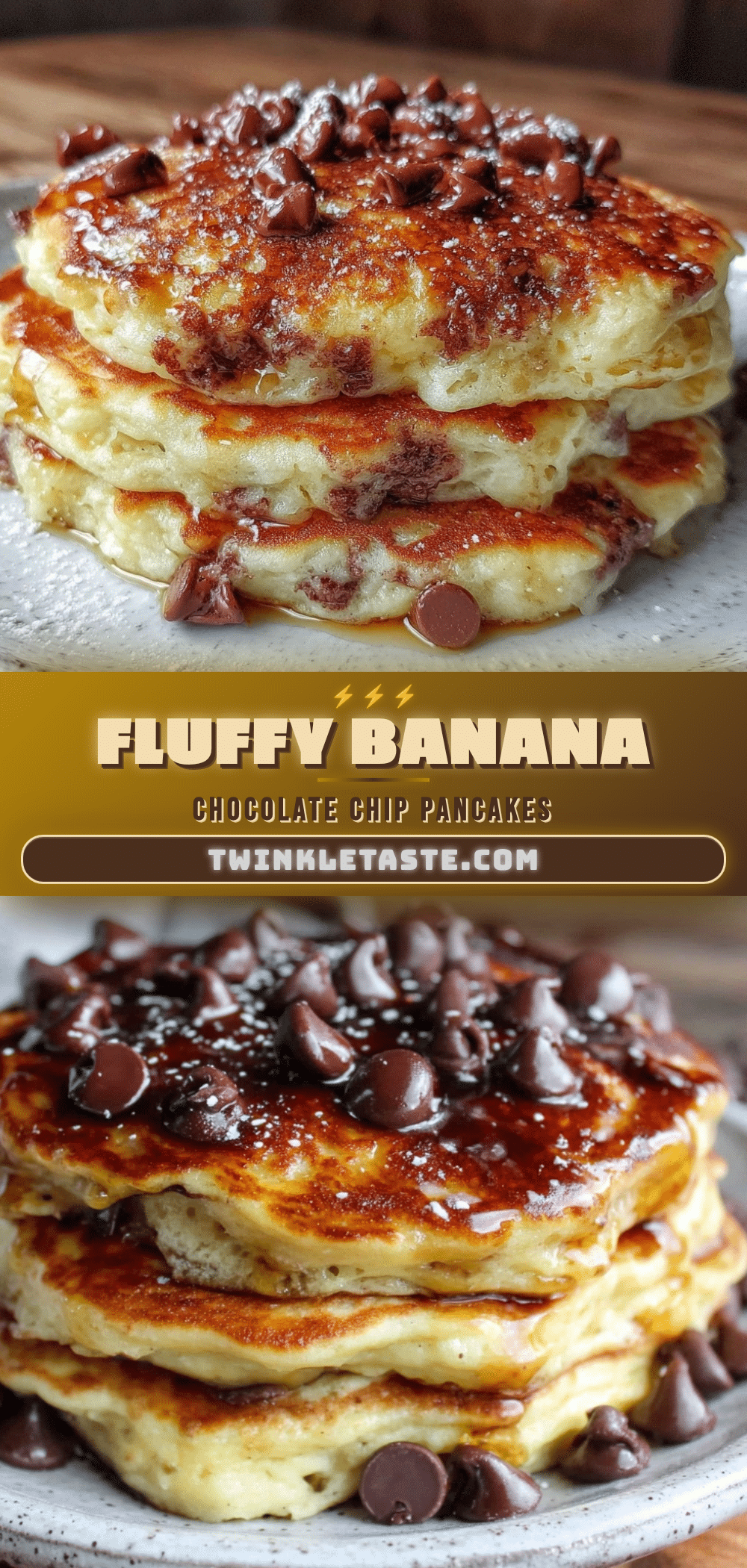 fluffy banana pancakes with chocolate chips recipe