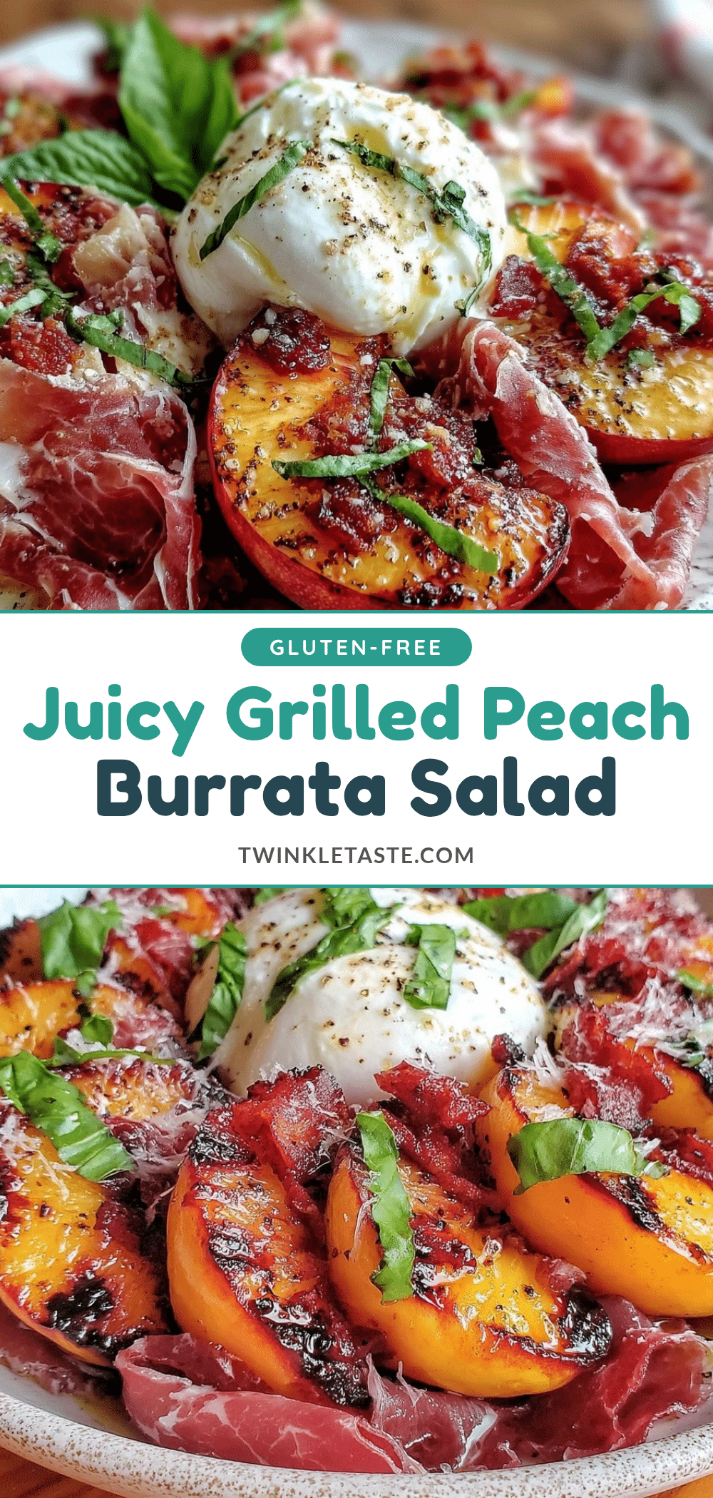 fresh grilled peach and burrata salad recipe