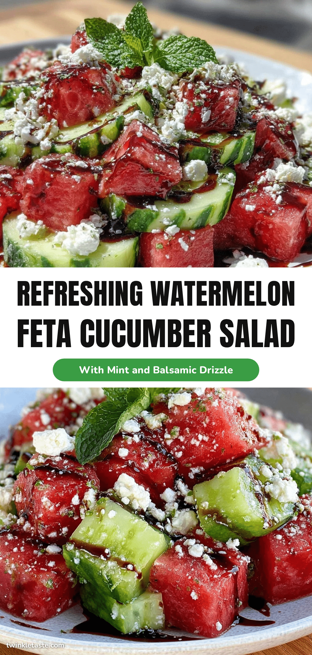 fresh watermelon feta cucumber salad recipe