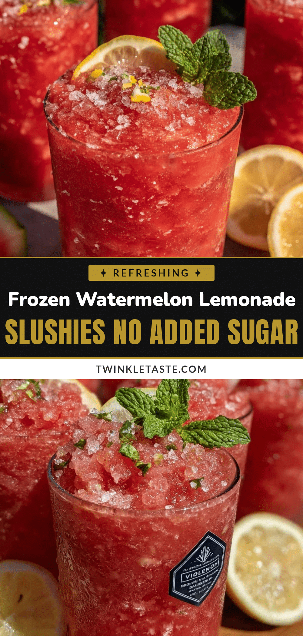 frozen watermelon lemonade slushies recipe