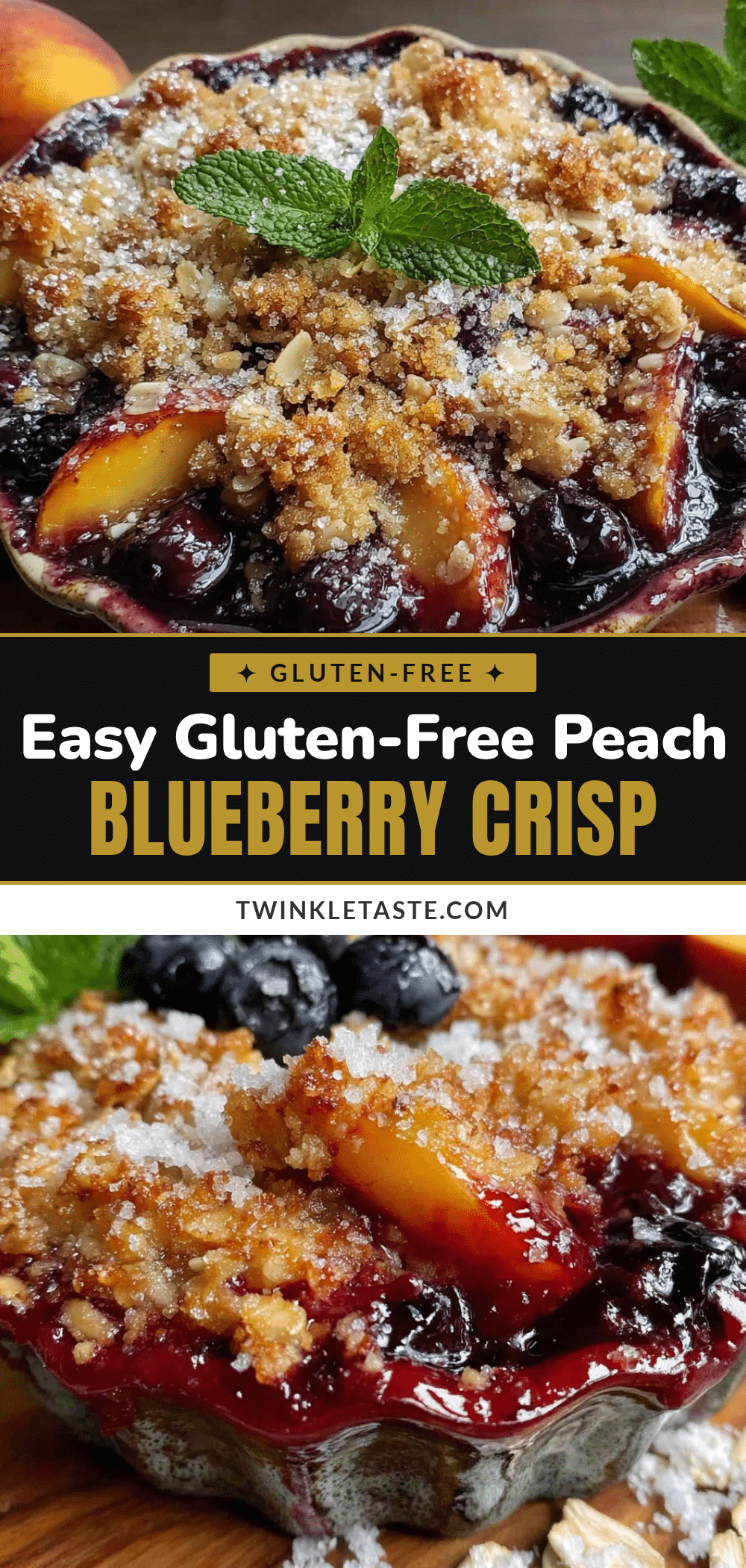 gluten-free peach blueberry crisp recipe