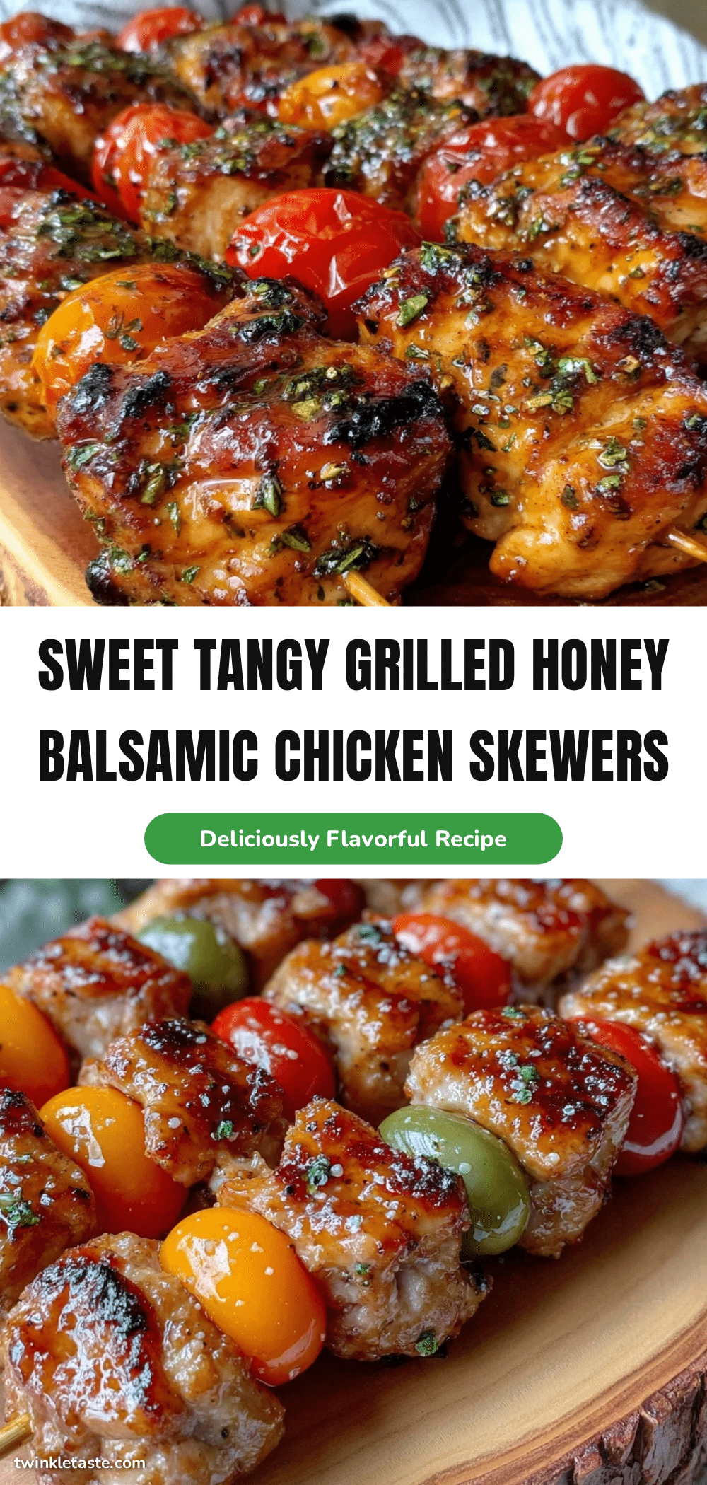 grilled honey balsamic chicken skewers recipe