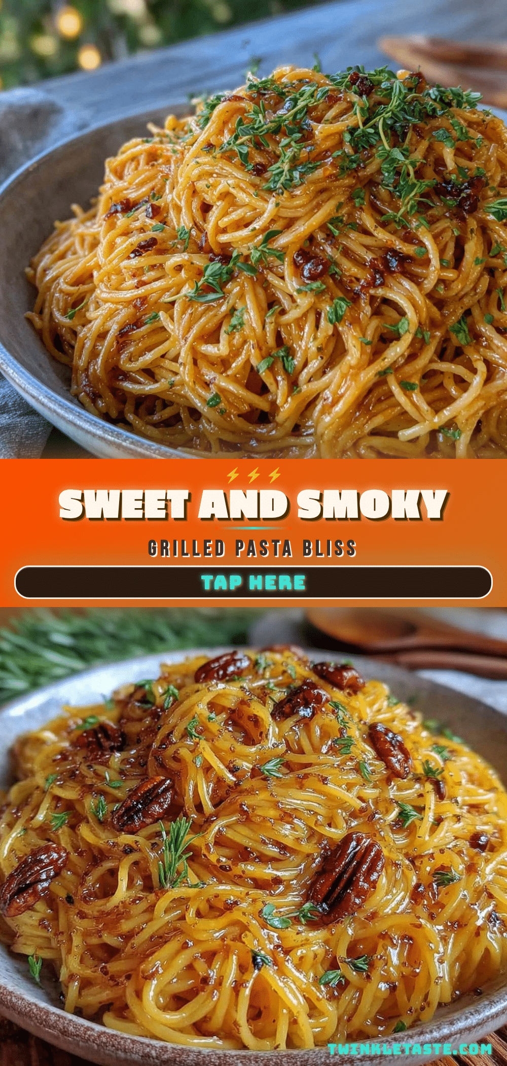 grilled pasta with sweet maple glaze recipe