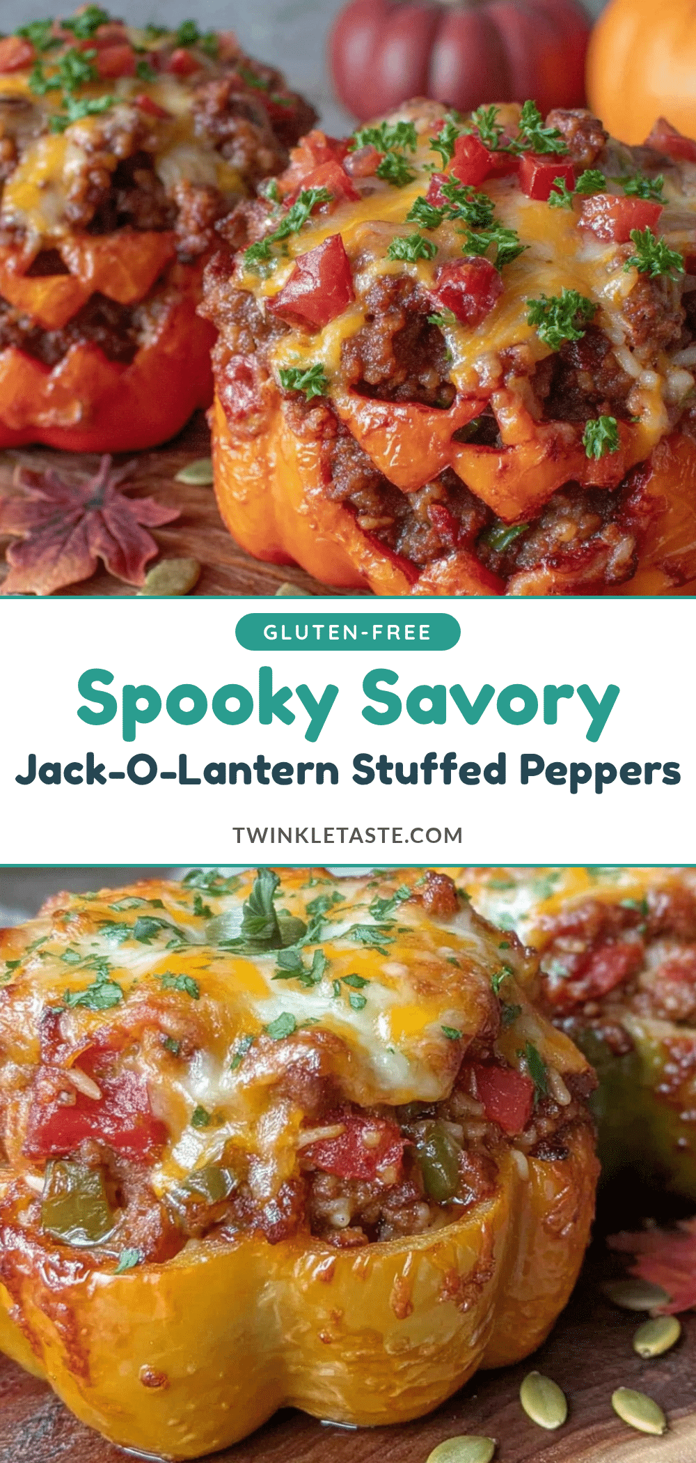 jack-o-lantern stuffed peppers recipe