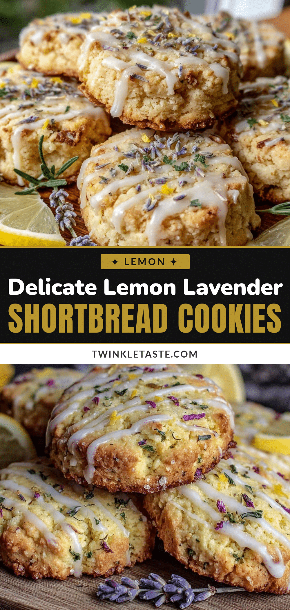 lemon lavender shortbread cookies recipe