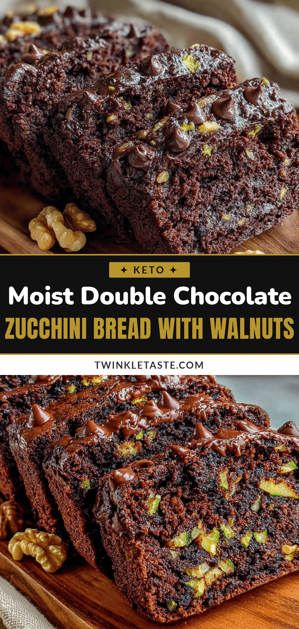moist double chocolate zucchini bread recipe