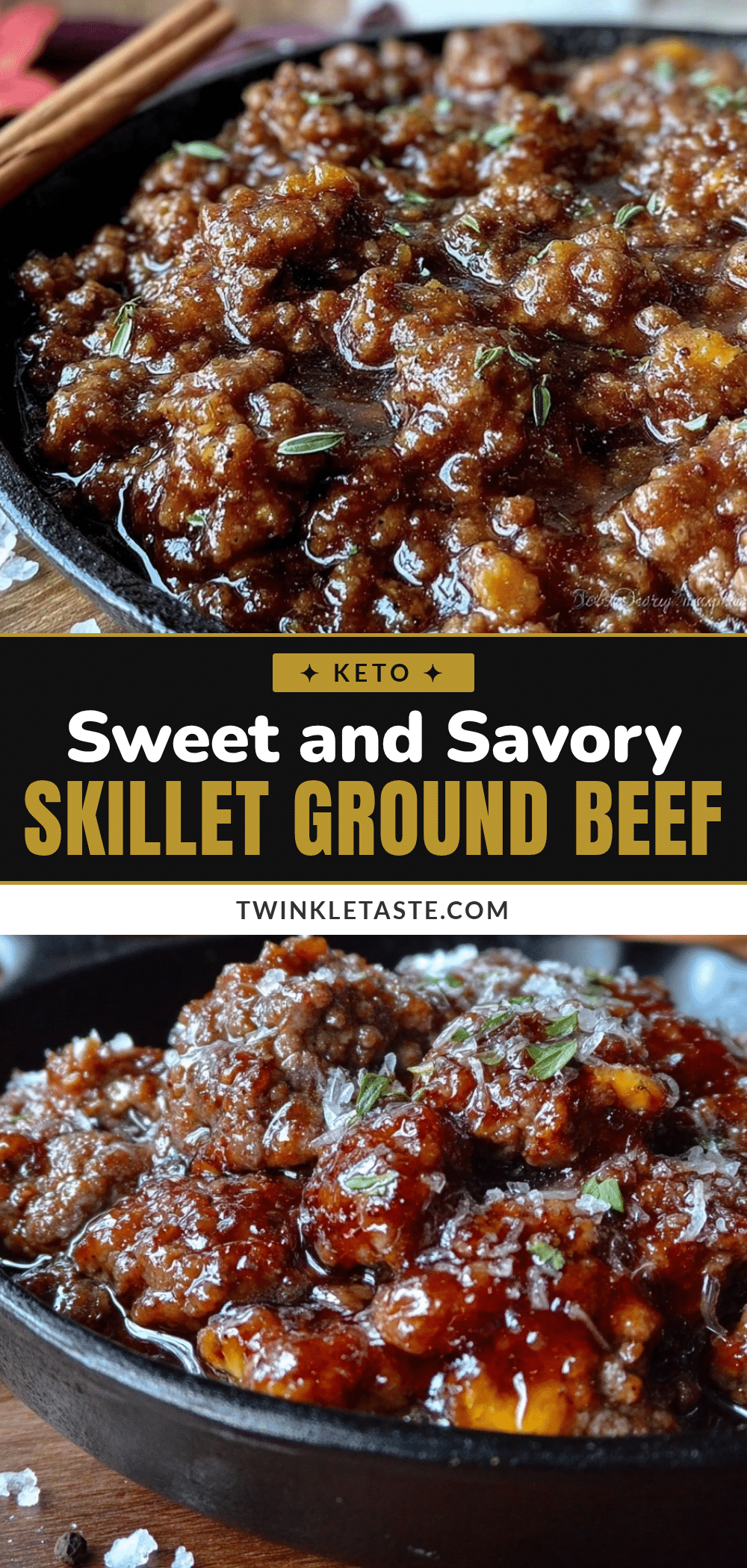 savory skillet ground beef with sweet maple glaze recipe