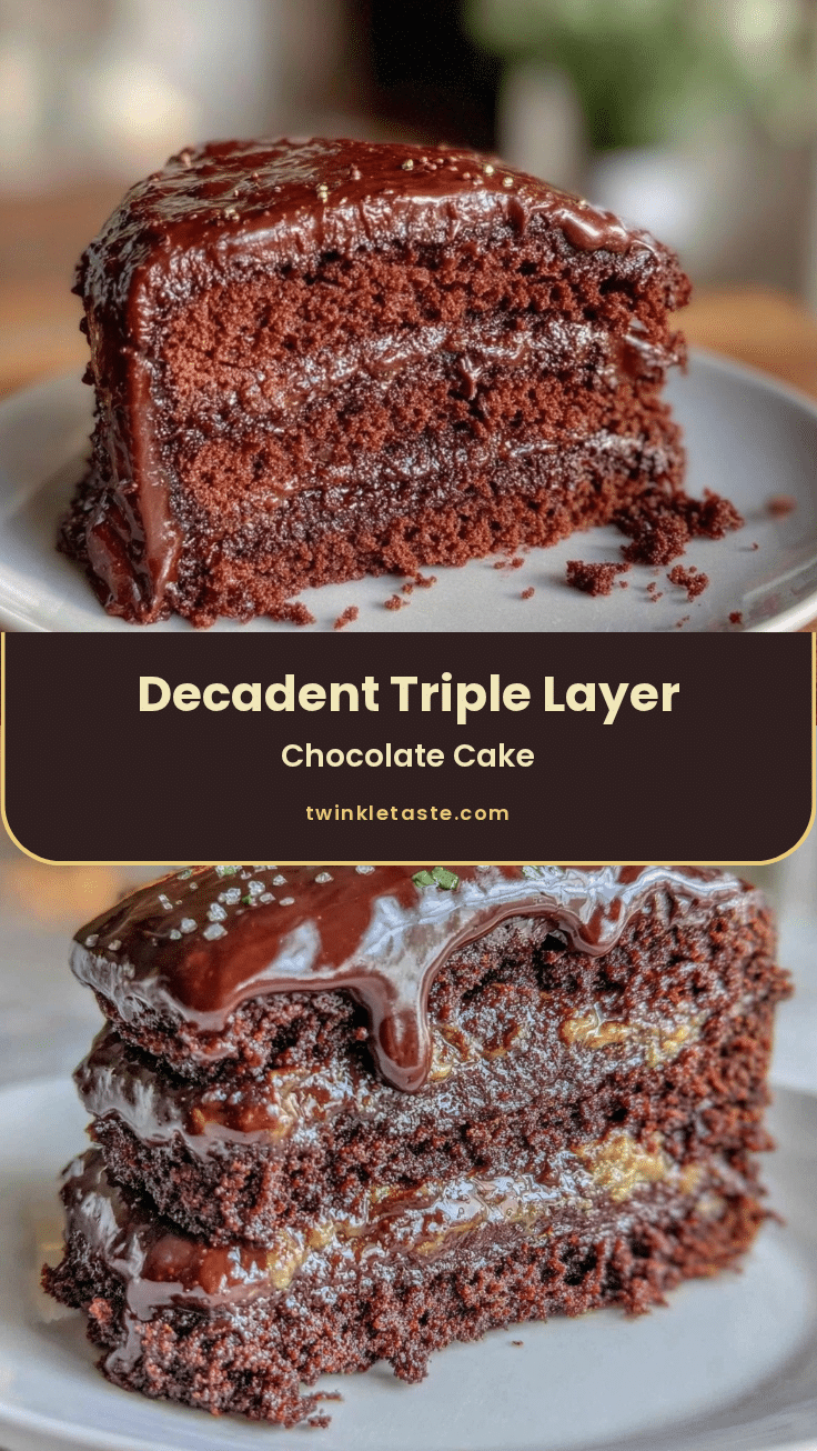 triple layer chocolate cake recipe