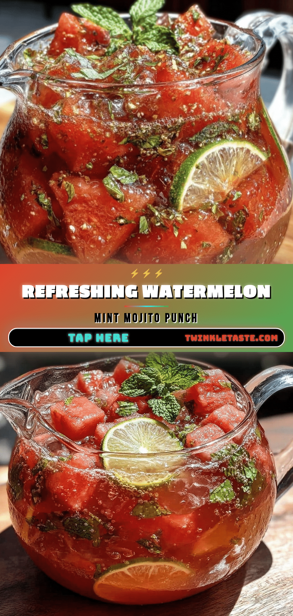 watermelon mint mojito punch recipe