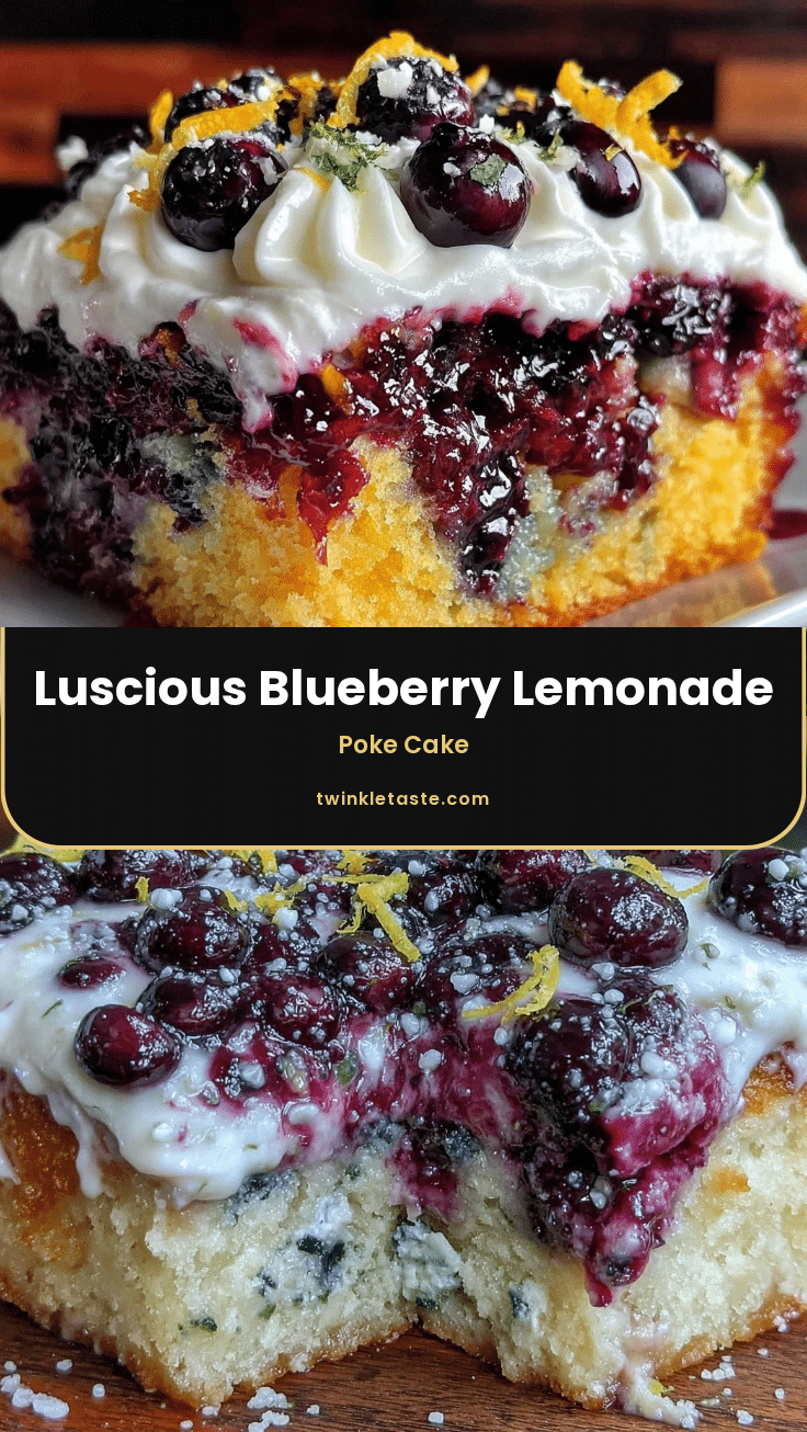 blueberry lemonade poke cake recipe