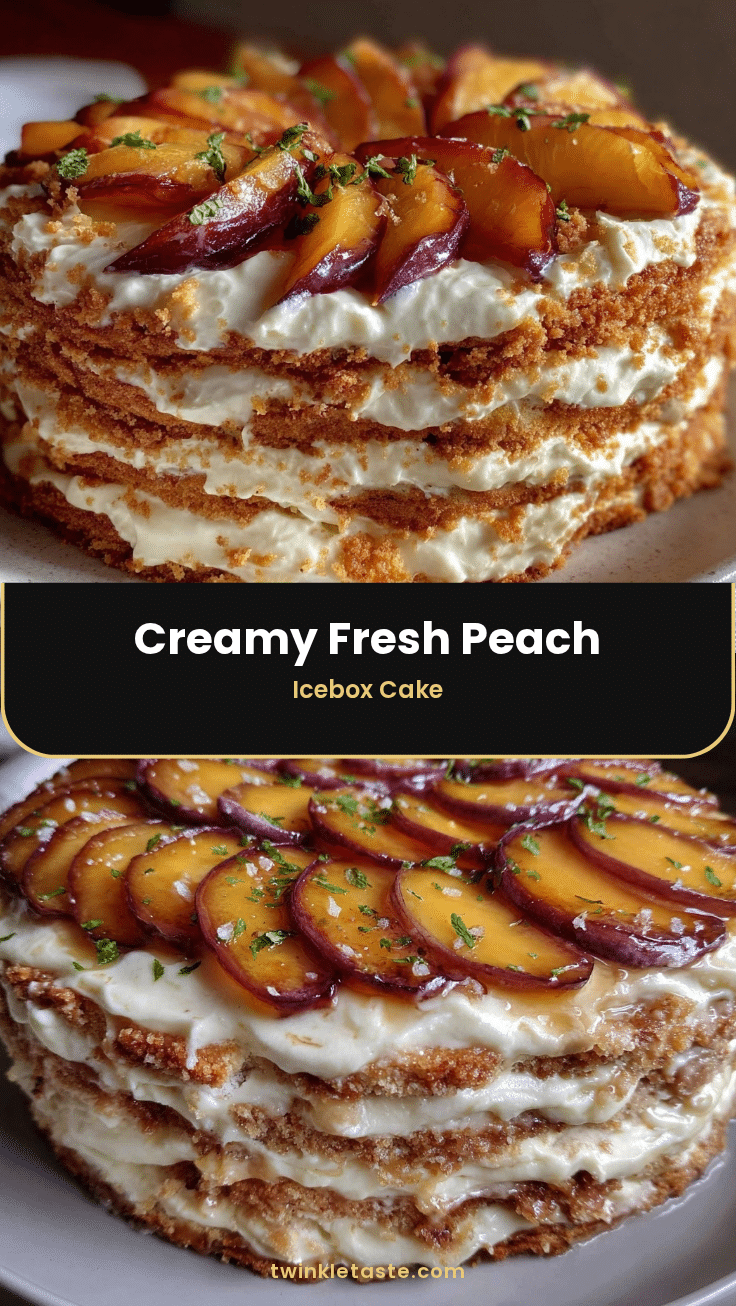 creamy fresh peach icebox cake recipe