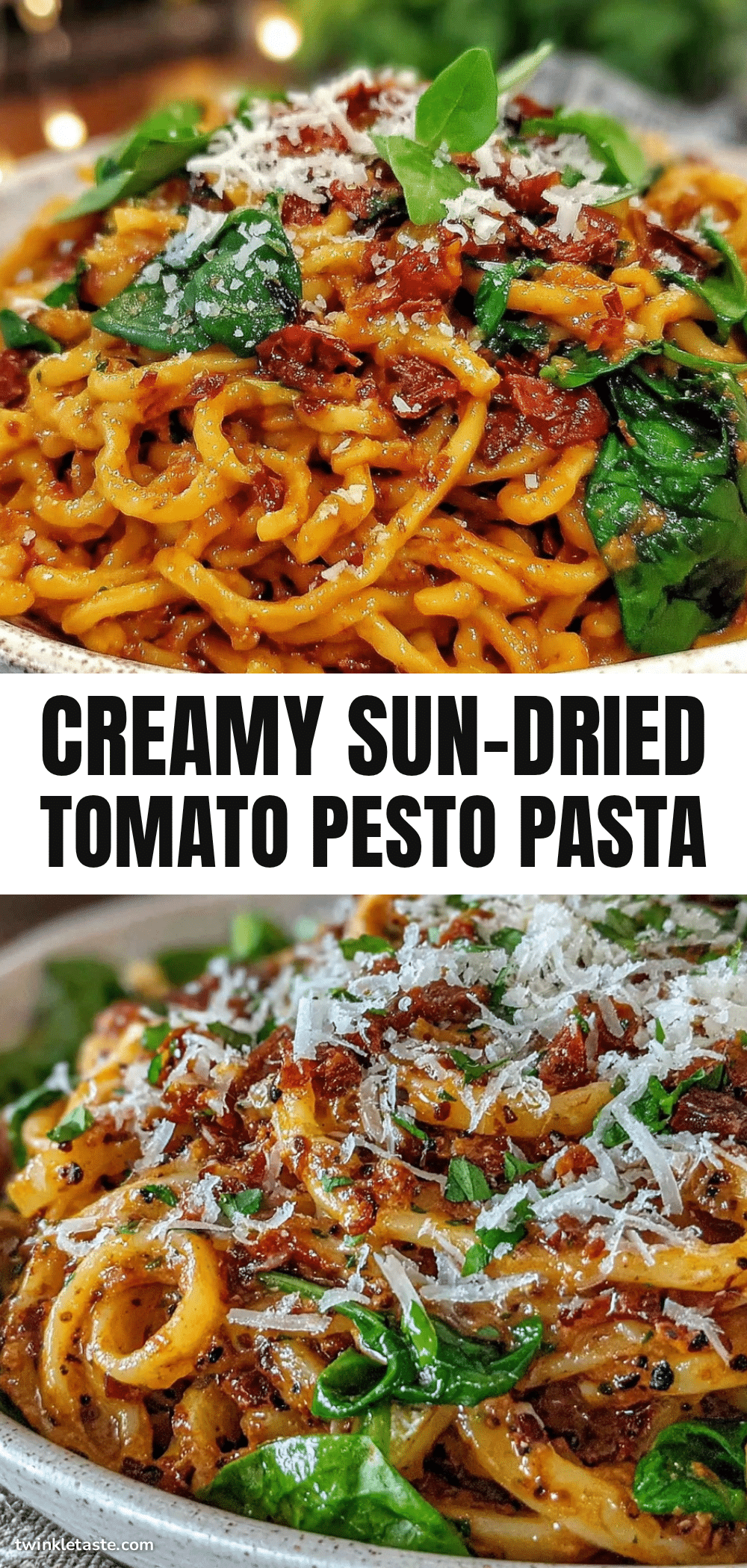 creamy sun-dried tomato pesto pasta recipe