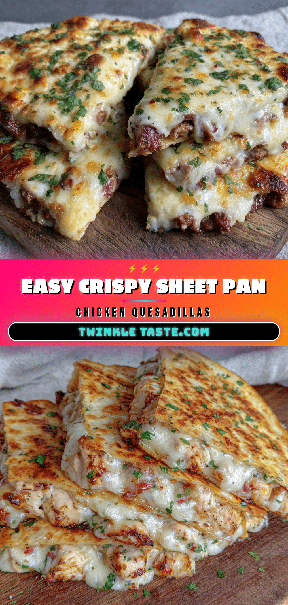 crispy sheet pan chicken quesadillas recipe