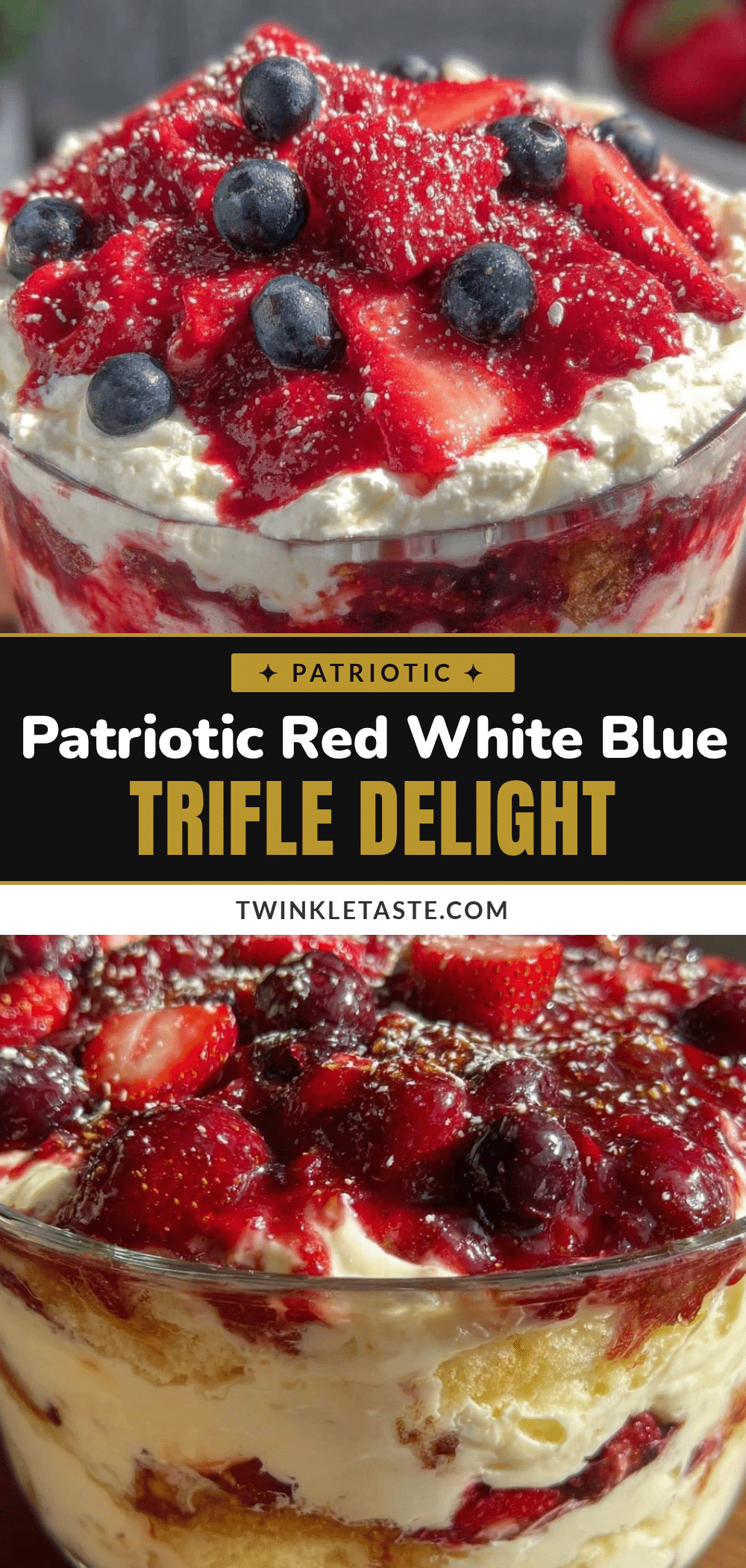 fresh red white and blue layered trifle recipe