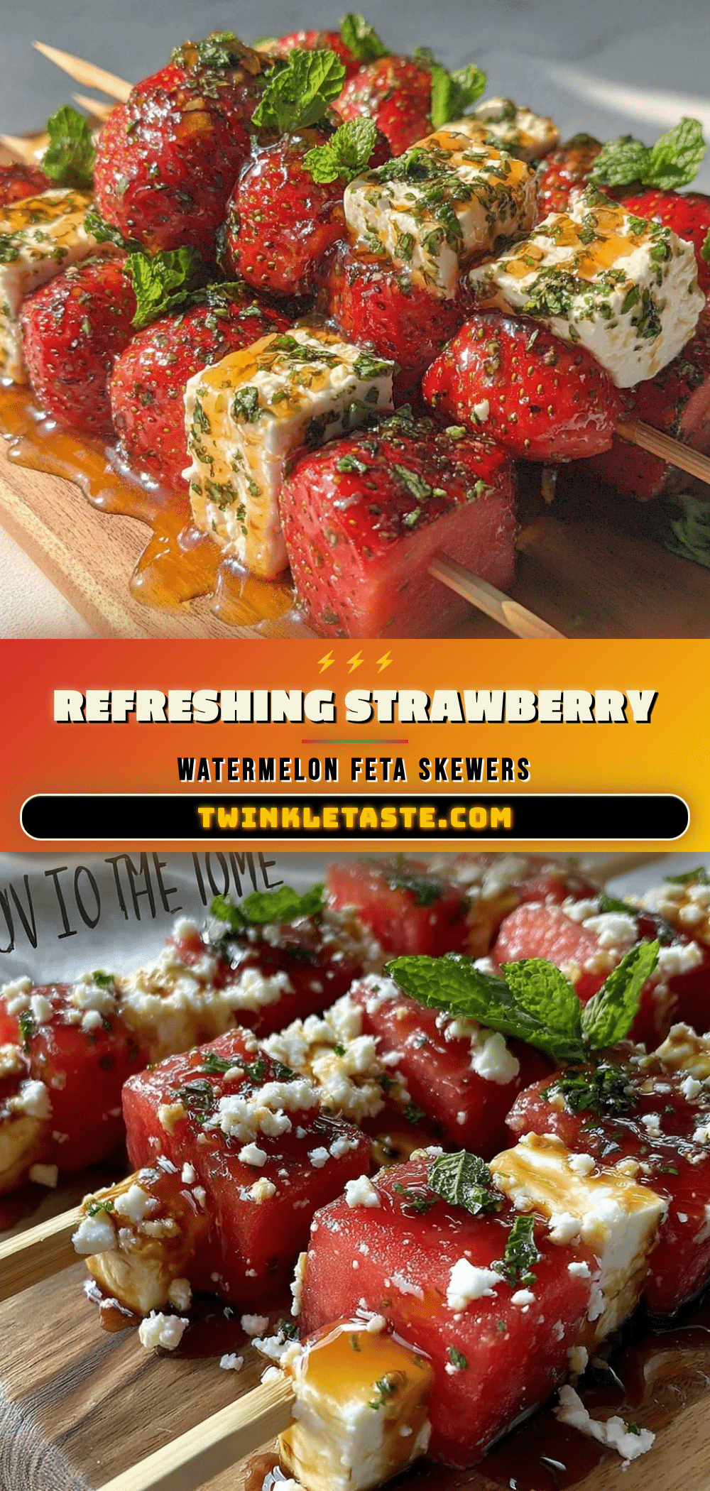 fresh strawberry watermelon feta skewers recipe
