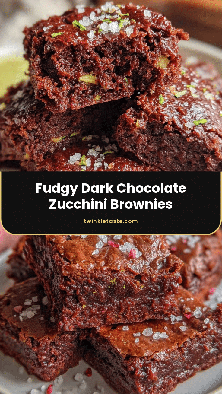 fudgy dark chocolate zucchini brownies recipe