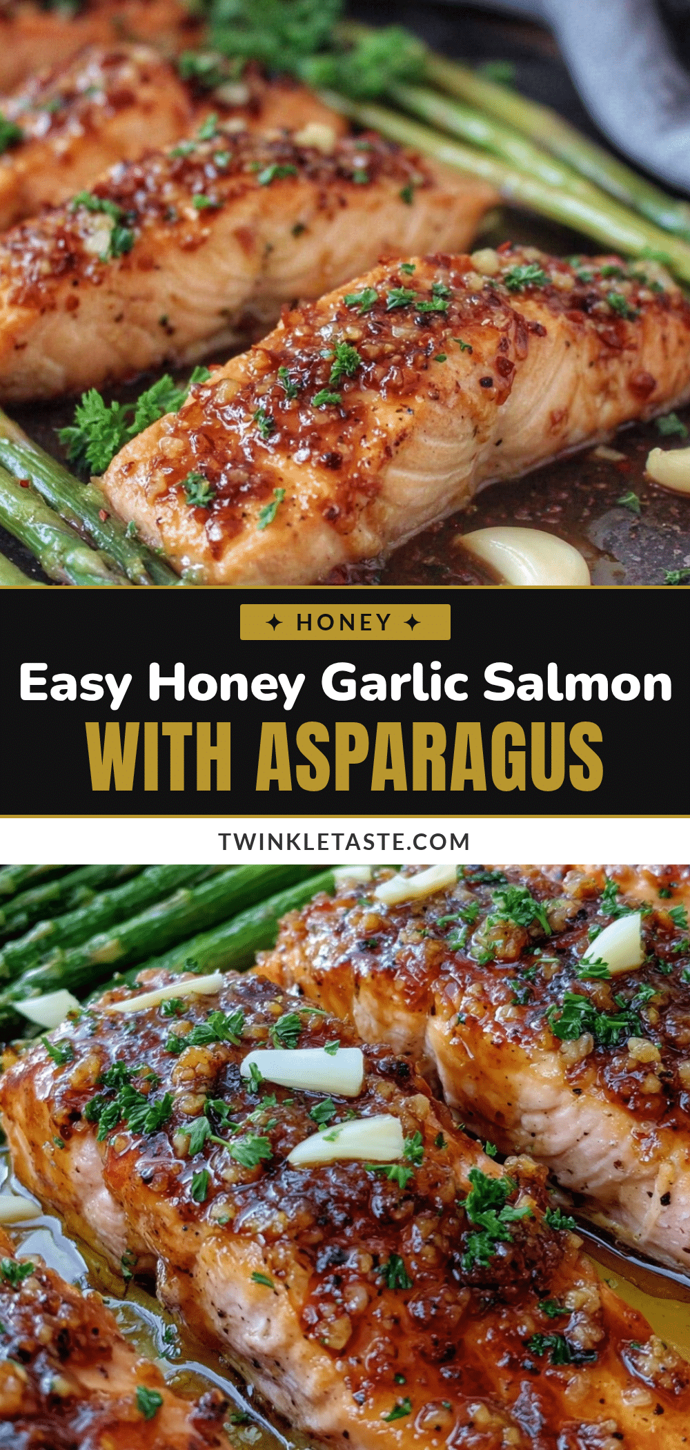 honey garlic salmon sheet pan dinner recipe