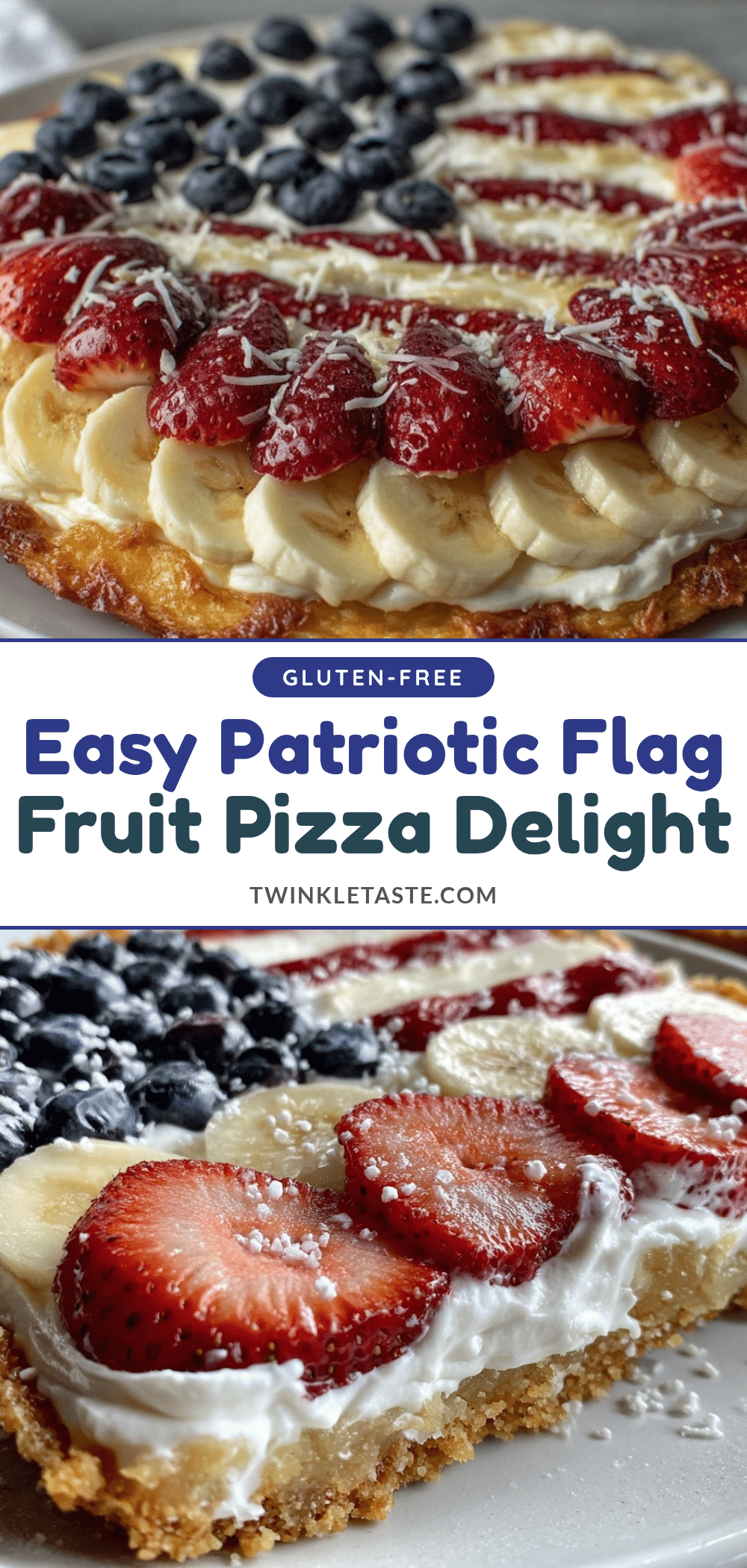patriotic flag fruit pizza recipe