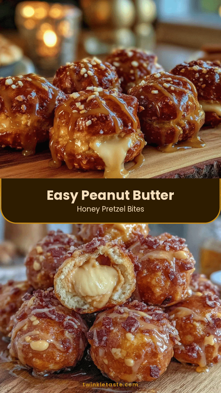 peanut butter honey pretzel bites recipe