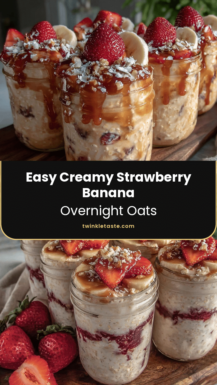 strawberry banana overnight oats recipe