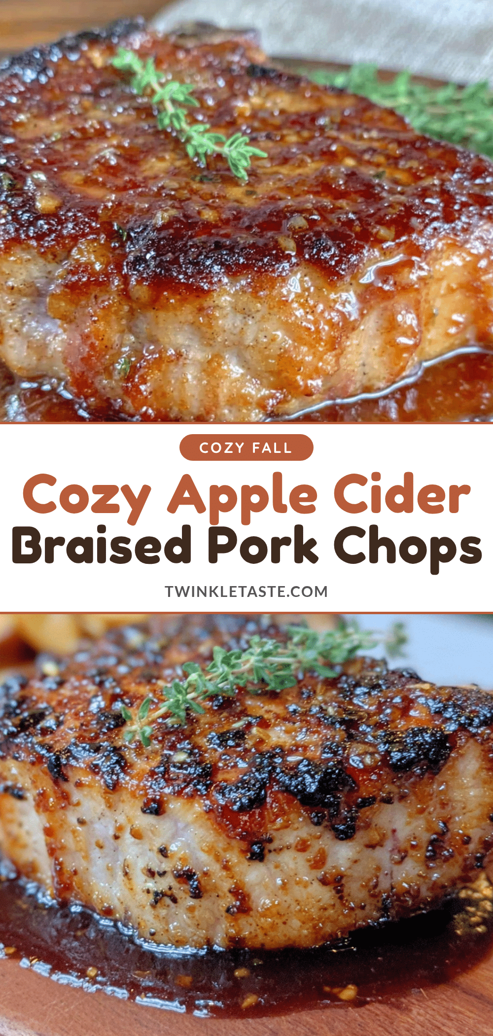 apple cider braised pork chops recipe