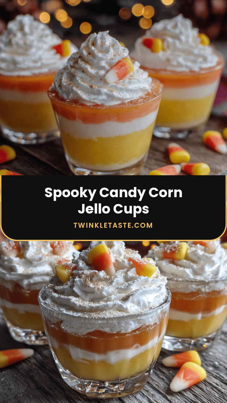 candy corn layered jello cups recipe