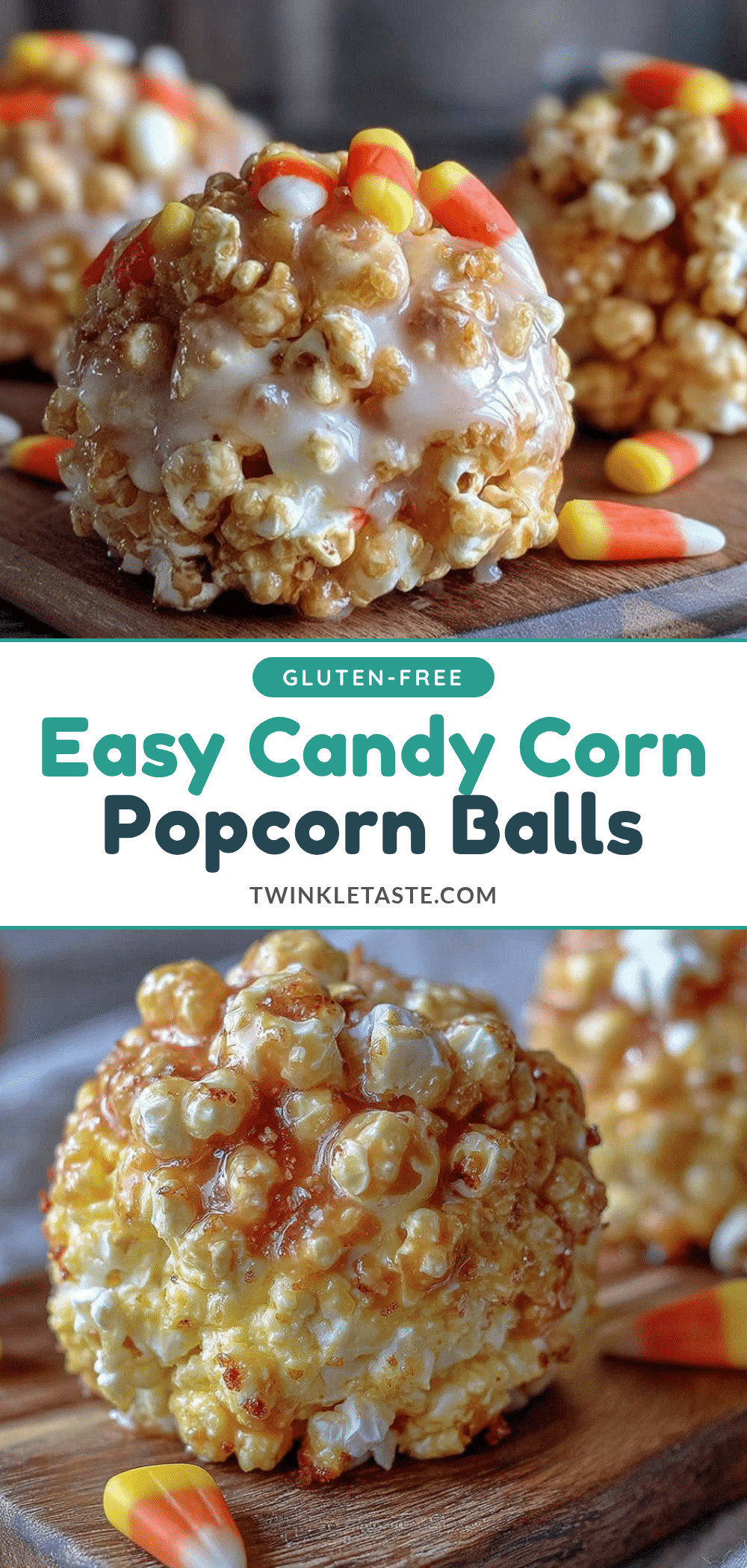 candy corn popcorn balls recipe