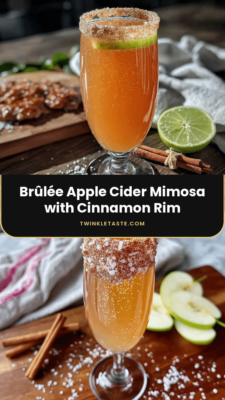 cinnamon rim apple cider mimosa recipe