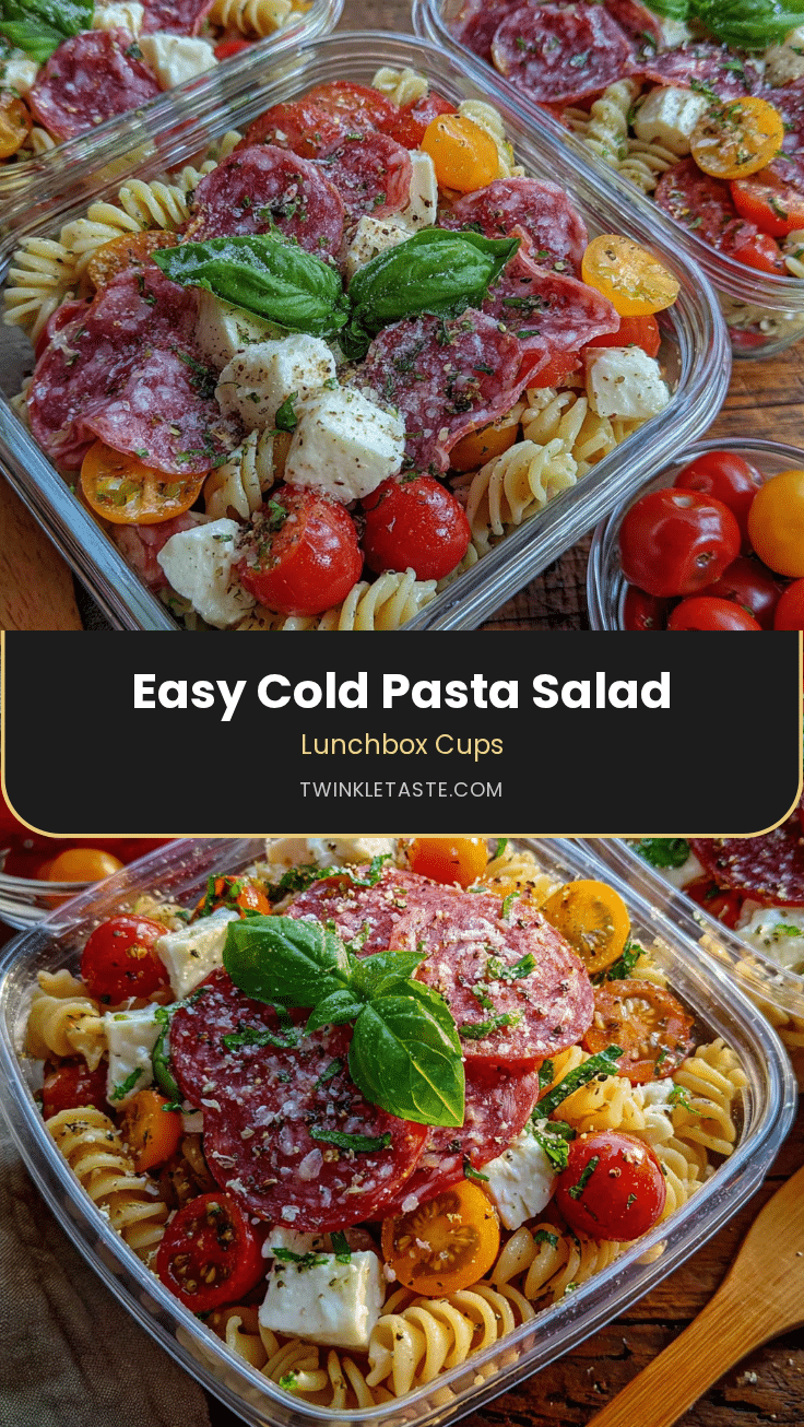 cold pasta salad lunchbox cups recipe