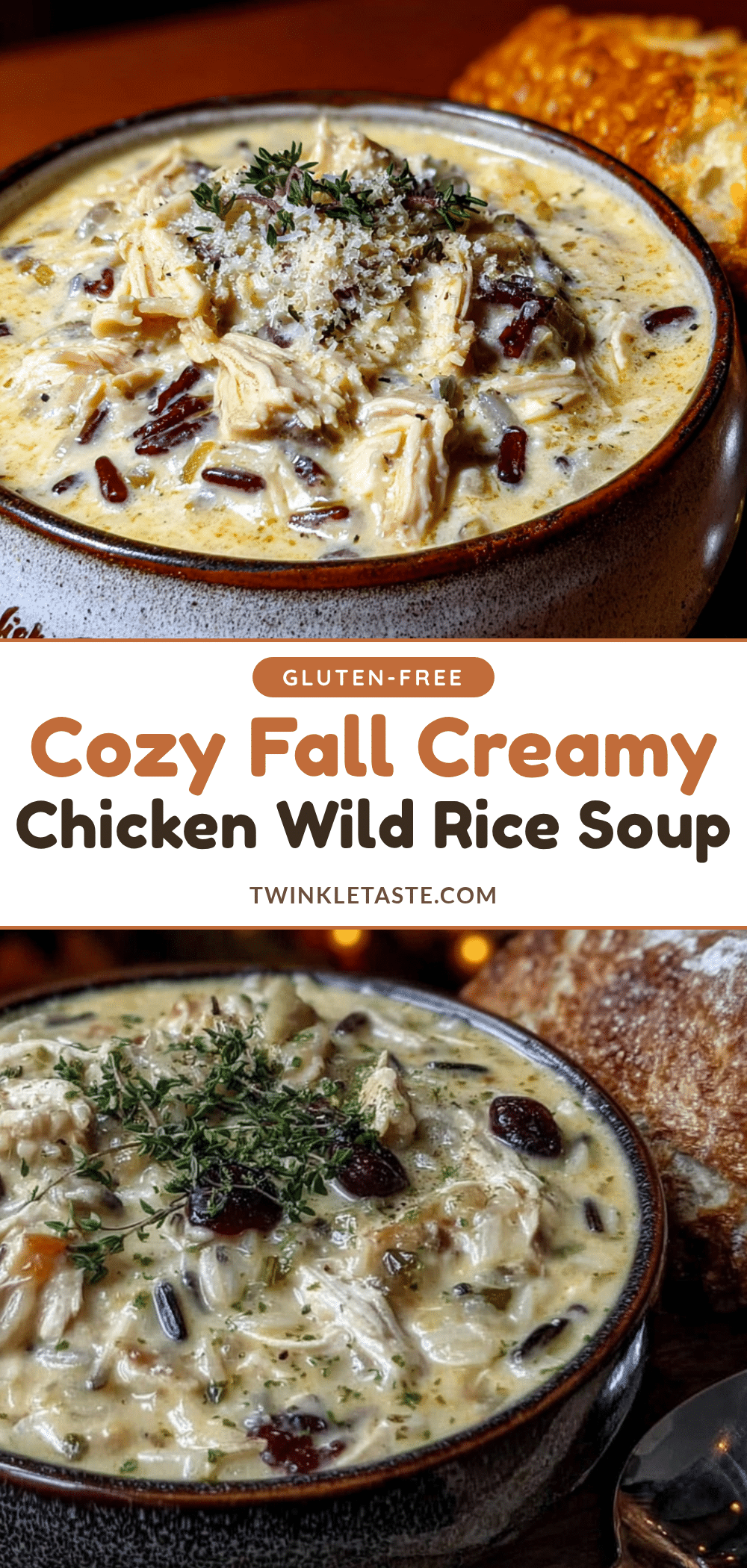 cozy chicken and wild rice soup for fall recipe
