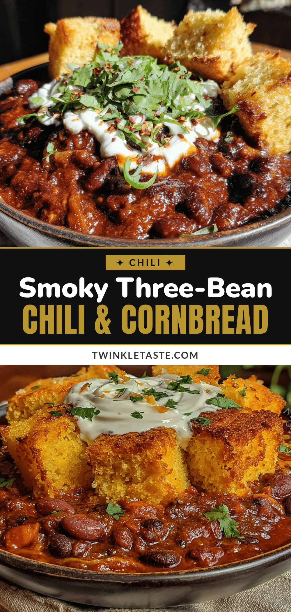 cozy smoky three-bean chili recipe