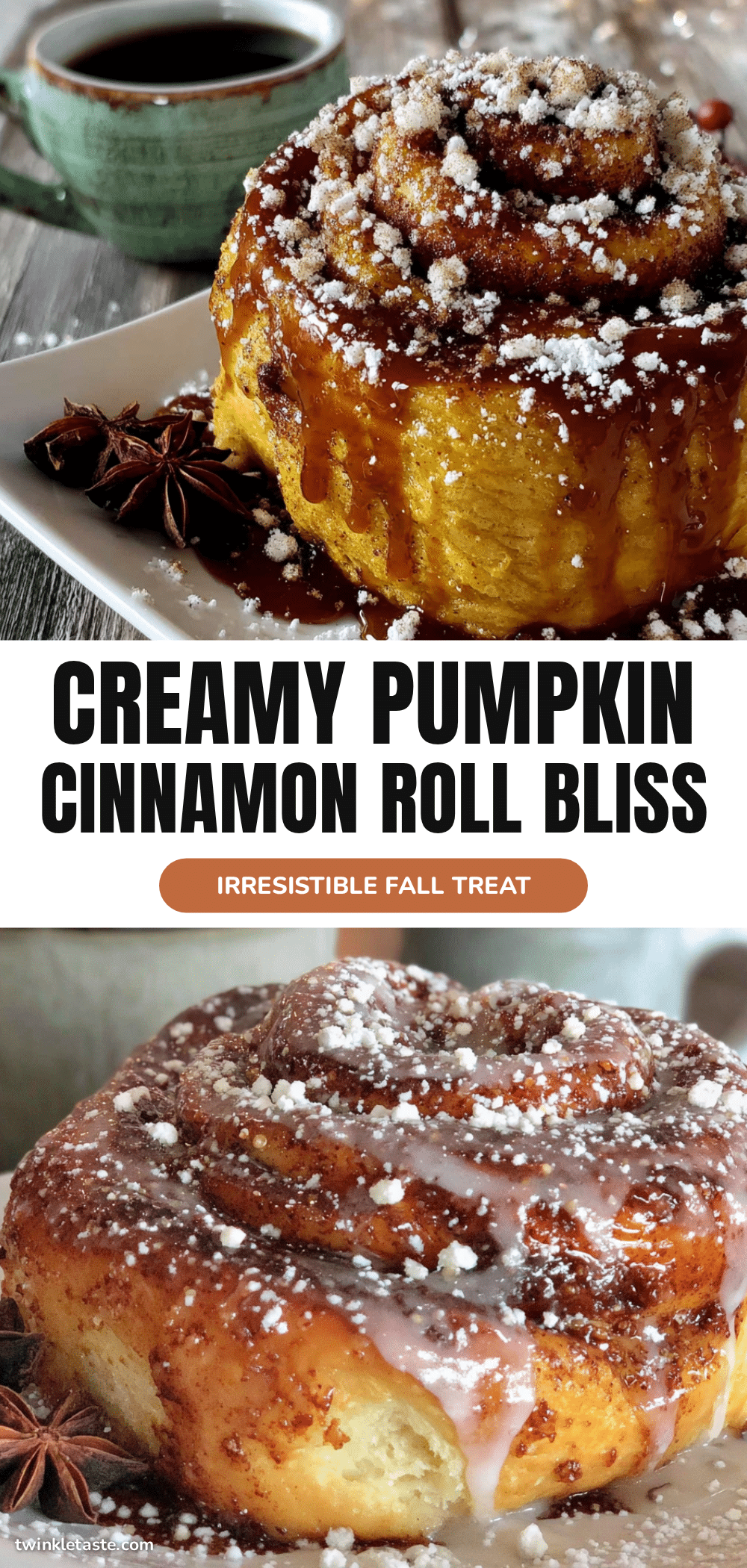 cream cheese-stuffed pumpkin cinnamon rolls recipe