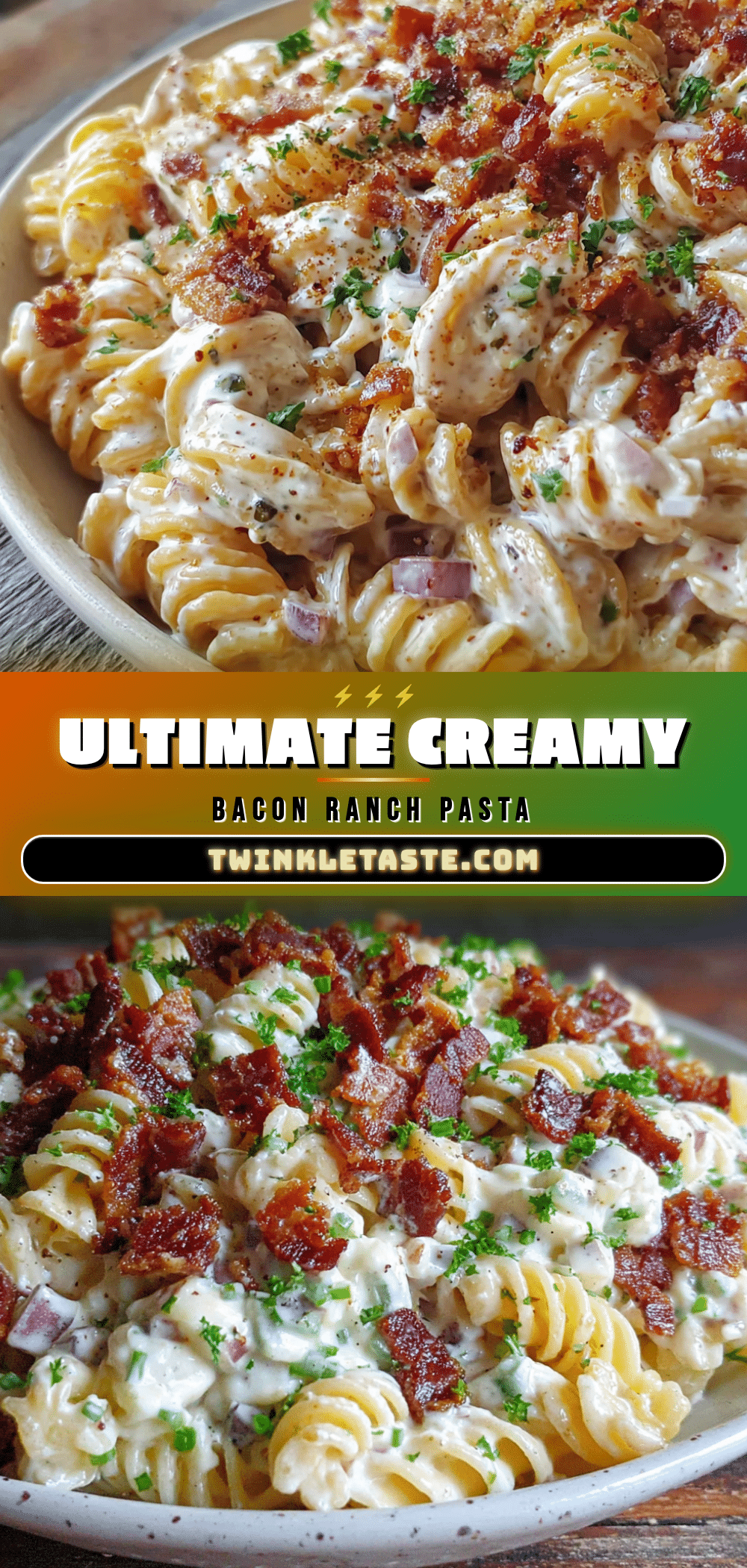 creamy bacon ranch pasta salad recipe