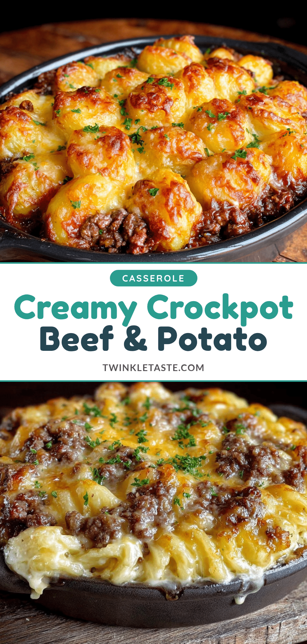 creamy crockpot beef & potato casserole recipe