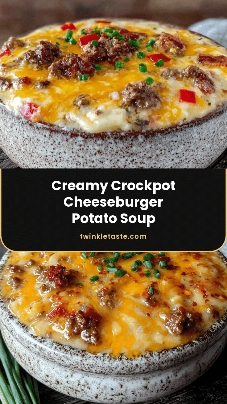 creamy crockpot cheeseburger potato soup recipe