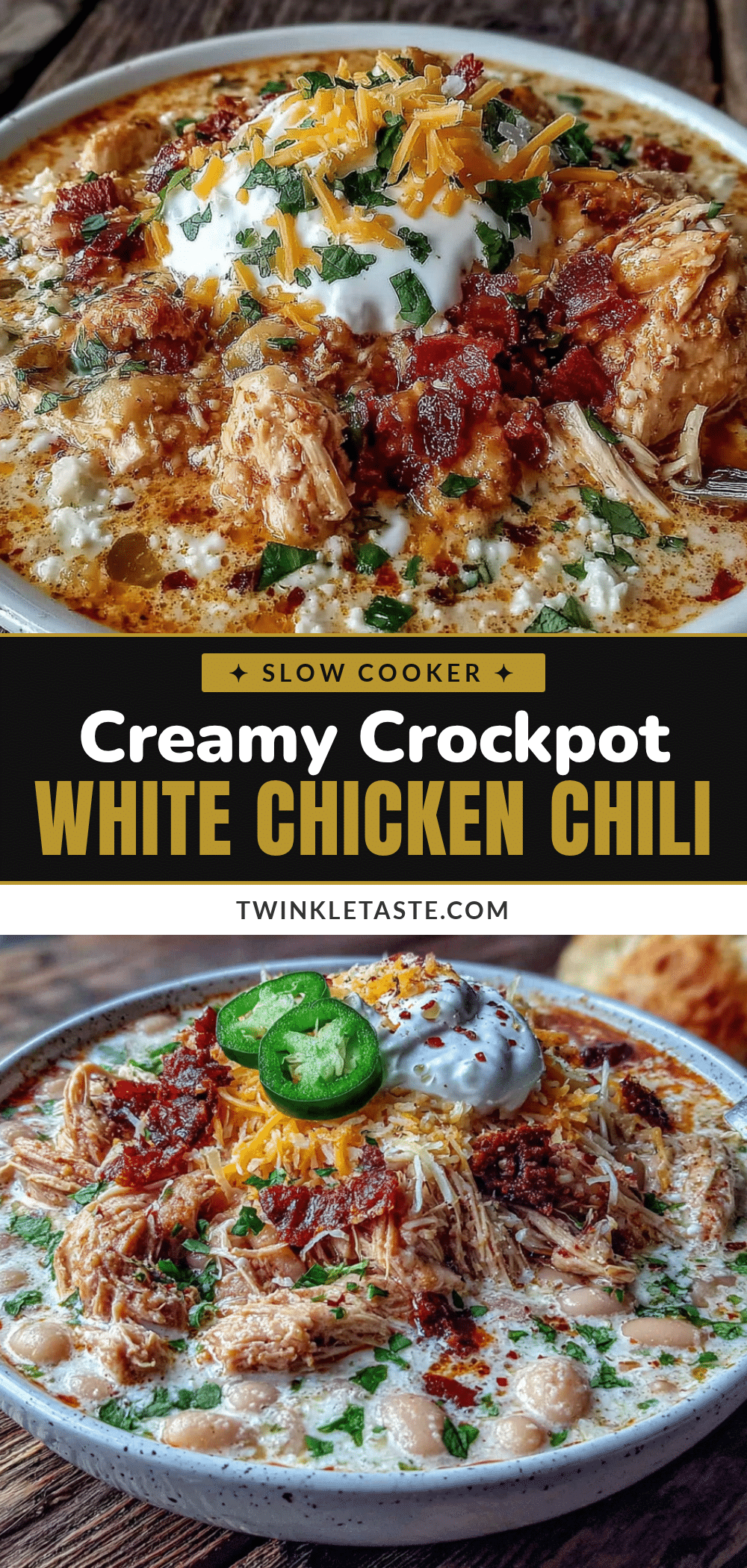 creamy crockpot white chicken chili recipe