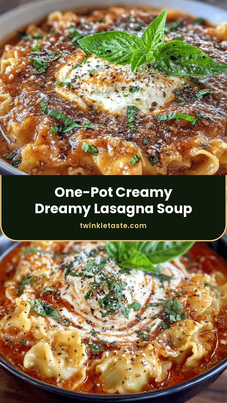 creamy one-pot tomato lasagna soup recipe