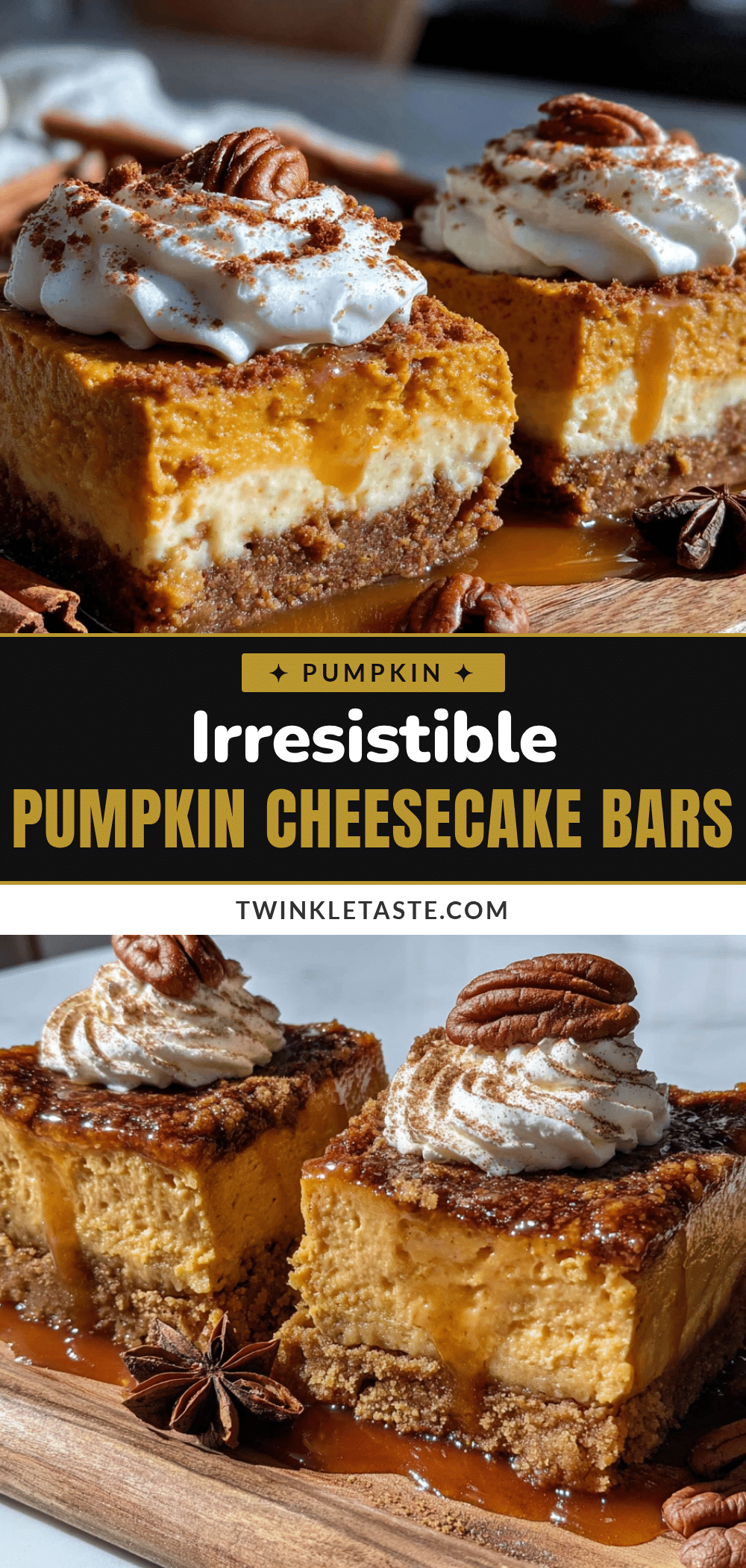 creamy pumpkin cheesecake bars recipe