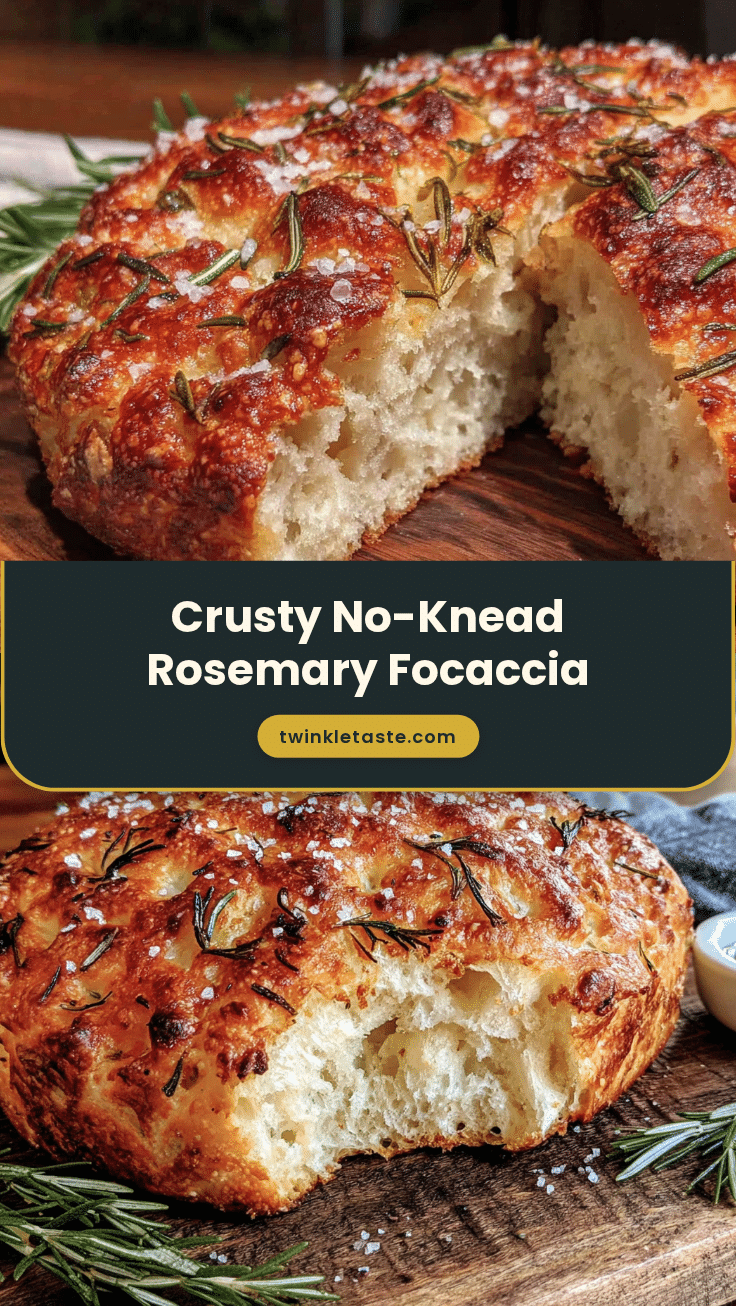 easy rustic no-knead rosemary sourdough focaccia recipe