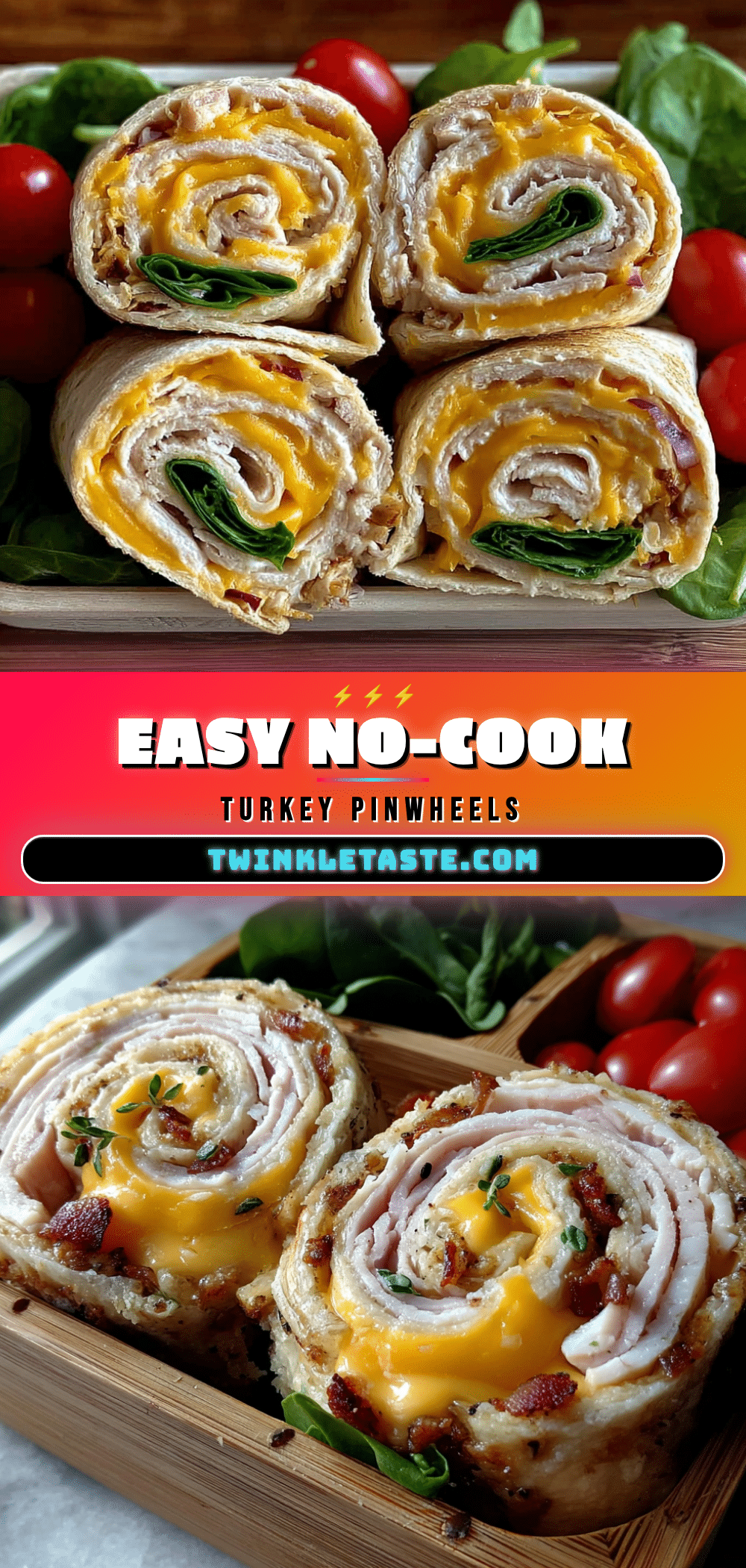 easy turkey pinwheels recipe
