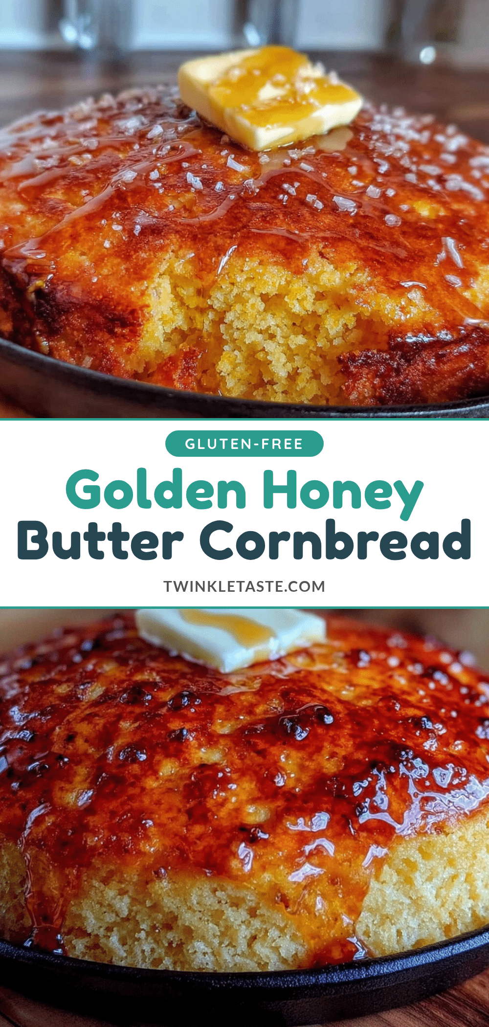 golden honey butter cornbread skillet recipe